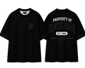 “Property Of” Oversized Tee – Black
