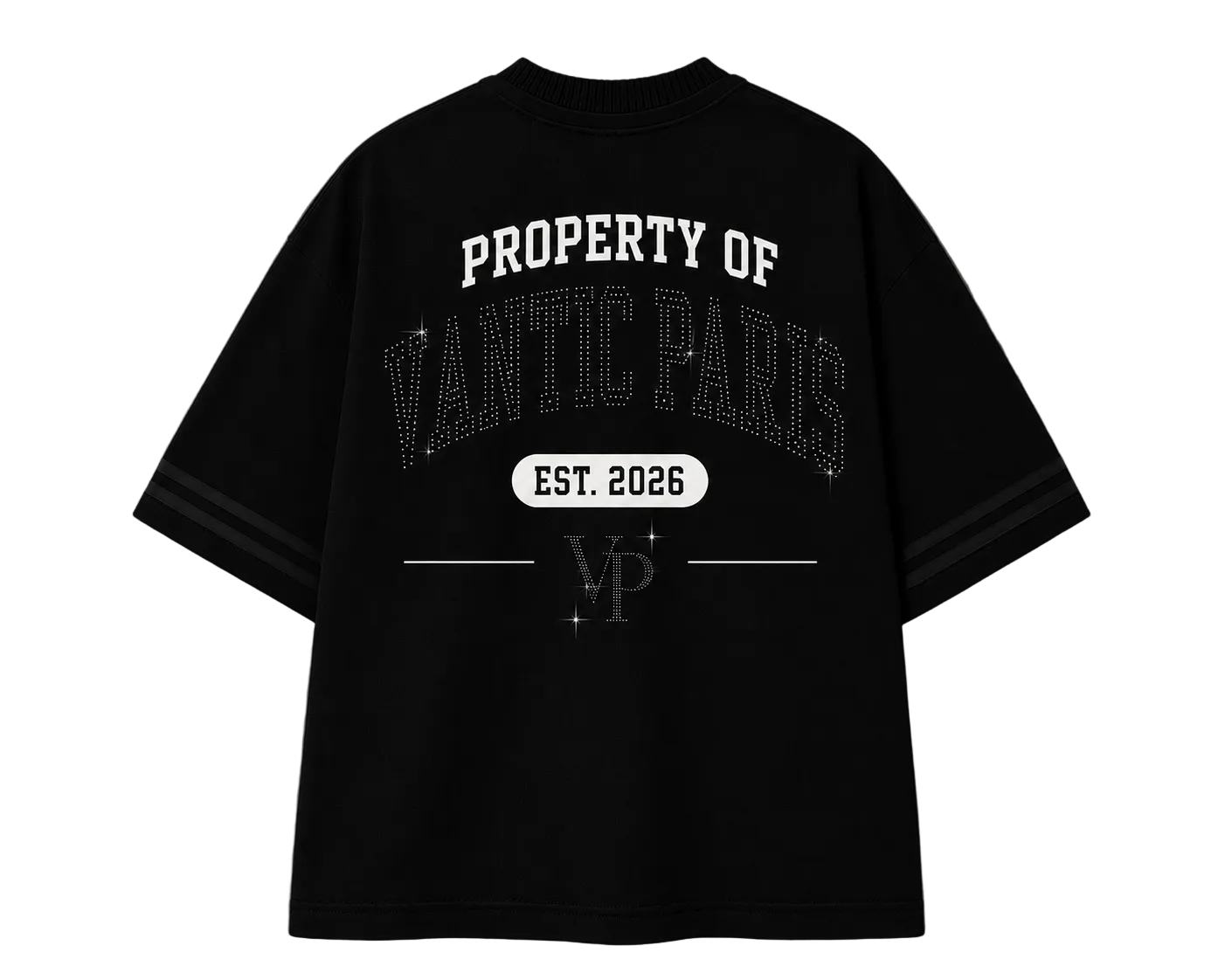 “Property Of” Oversized Tee – Black