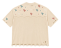 VP Monogram Distressed Oversized Tee – Cream