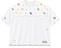VP Monogram Distressed Oversized Tee – White